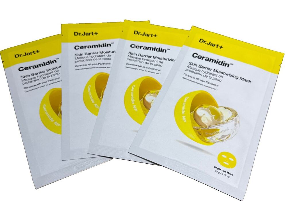 Dr. Jart+ Ceramidin Skin Barrier Moisturizing Mask Qty 4 Set EXP 4/2027